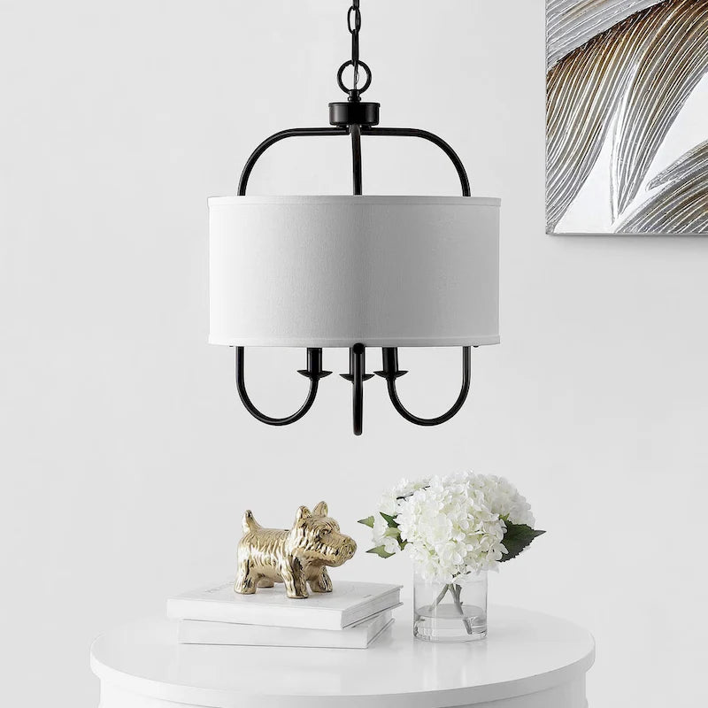 Suspension réglable SAFAVIEH Lighting Javorina à 3 lumières LED. - 40,6 cm (L) x 40,6 cm (l) x 61-243,8 cm (H)