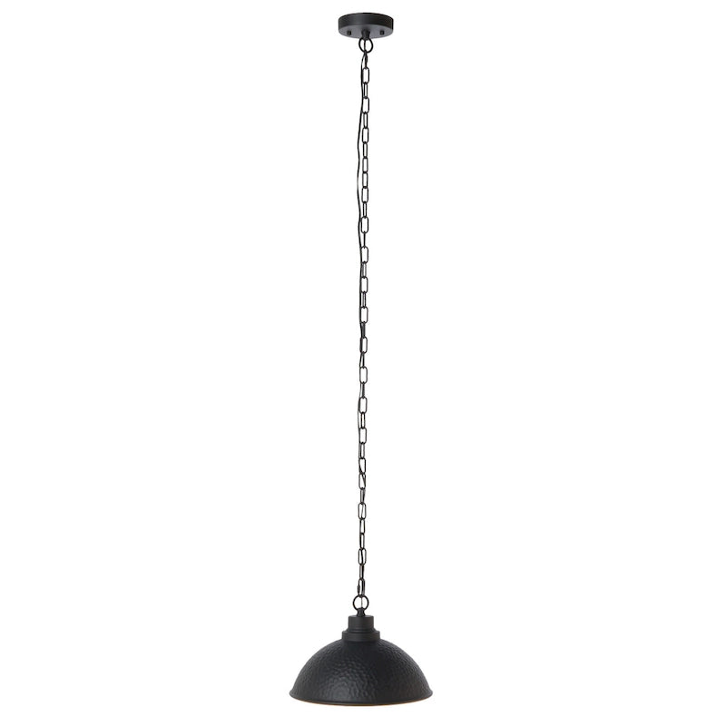Suspension d'extérieur rustique Mirjan 12 de SAFAVIEH Lighting - 30,5 cm (L) x 30,5 cm (P) x 140 cm (H) - Noir - 30,5 cm (L) x 30,5 cm (P) x 140 cm (H)