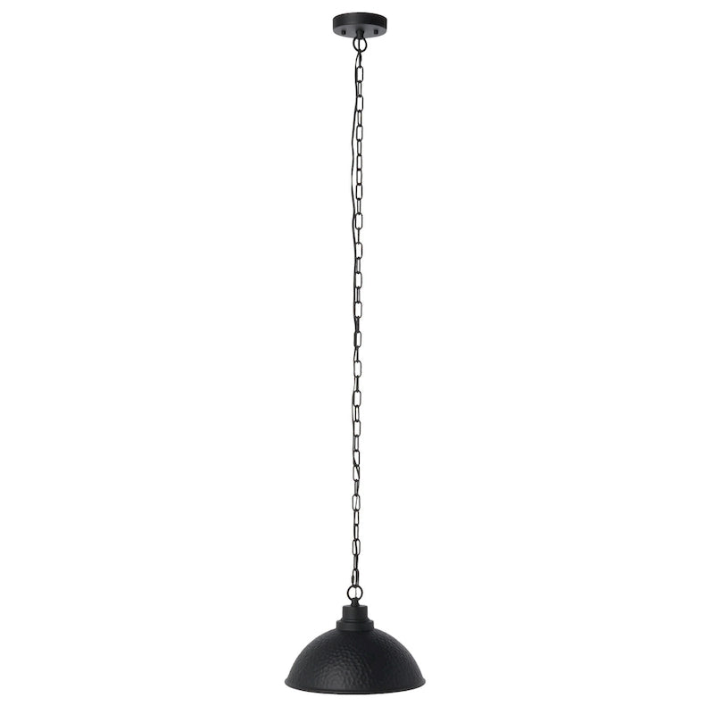 Suspension d'extérieur rustique Mirjan 12 de SAFAVIEH Lighting - 30,5 cm (L) x 30,5 cm (P) x 140 cm (H) - Noir - 30,5 cm (L) x 30,5 cm (P) x 140 cm (H)