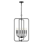 Lustre suspendu réglable Noelline à 6 lumières de SAFAVIEH Lighting (ampoules LED incluses) - Noir - 17 po L x 15 po P x 95 po H