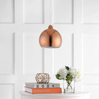 Suspension SAFAVIEH Lighting Stella, 1 lumière LED, réglable, en cuivre - 10 x 10 x 12,1 x 84,1 cm - 10 x 10 x 84 cm (L x P x H)