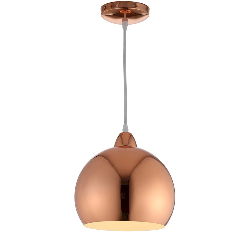 Suspension SAFAVIEH Lighting Stella, 1 lumière LED, réglable, en cuivre - 10 x 10 x 12,1 x 84,1 cm - 10 x 10 x 84 cm (L x P x H)