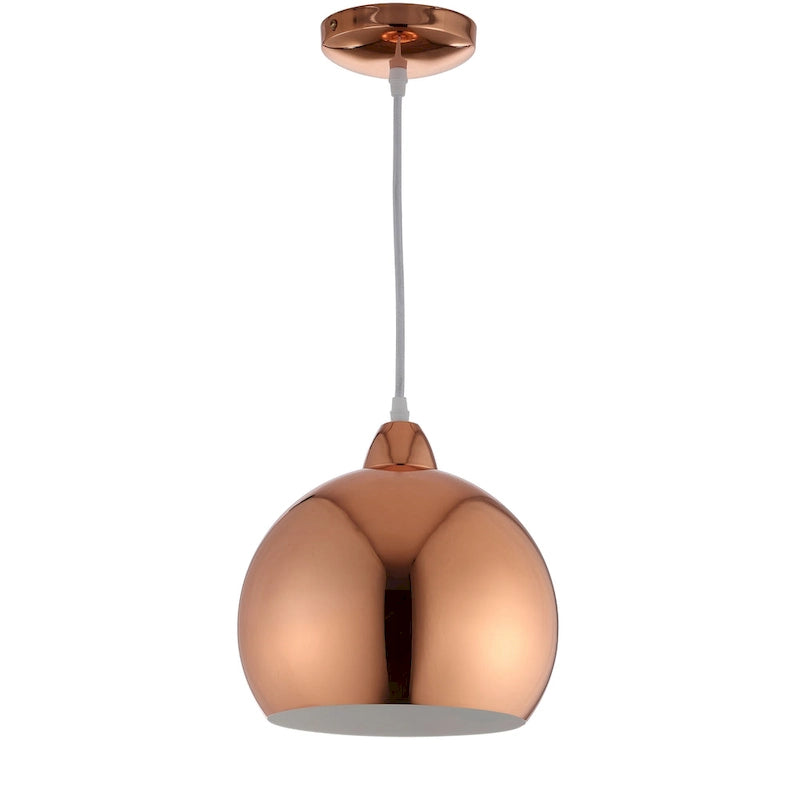 Suspension SAFAVIEH Lighting Stella, 1 lumière LED, réglable, en cuivre - 10 x 10 x 12,1 x 84,1 cm - 10 x 10 x 84 cm (L x P x H)