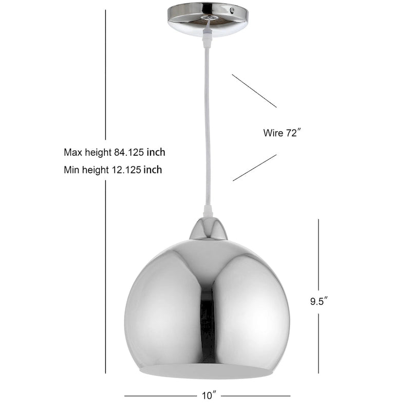 Suspension SAFAVIEH Lighting Stella, 1 lumière LED, réglable, en cuivre - 10 x 10 x 12,1 x 84,1 cm - 10 x 10 x 84 cm (L x P x H)