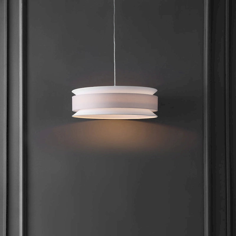 SAFAVIEH Lighting Aivo Extendable Pendant - 20 In. W x 20 In. D x 25477 In. H - Cream/White - 20Wx20Dx69H