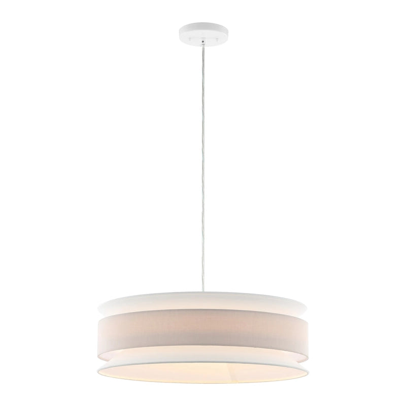 Suspension extensible SAFAVIEH Lighting Aivo - 50,8 cm L x 50,8 cm P x 64,8 cm H - Crème/Blanc - 50,8 cm L x 50,8 cm P x 175,3 cm H