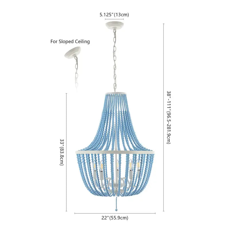 Suspension Fedosia 5 lumières de SAFAVIEH Lighting - 5 lumières - 56 cm (L) x 56 cm (P) x 81 cm (H)