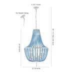 Suspension Fedosia 5 lumières de SAFAVIEH Lighting - 5 lumières - 56 cm (L) x 56 cm (P) x 81 cm (H)
