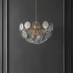 Suspension SAFAVIEH Lighting Meene 6 lumières 24 - 24 x 24 x 23-53 - avec profondeur/hauteur - Laiton - 24 po L x 24 po P x 53 po H