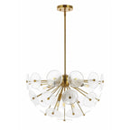 Suspension SAFAVIEH Lighting Meene 6 lumières 24 - 24 x 24 x 23-53 - avec profondeur/hauteur - Laiton - 24 po L x 24 po P x 53 po H