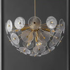 Suspension SAFAVIEH Lighting Meene 6 lumières 24 - 24 x 24 x 23-53 - avec profondeur/hauteur - Laiton - 24 po L x 24 po P x 53 po H