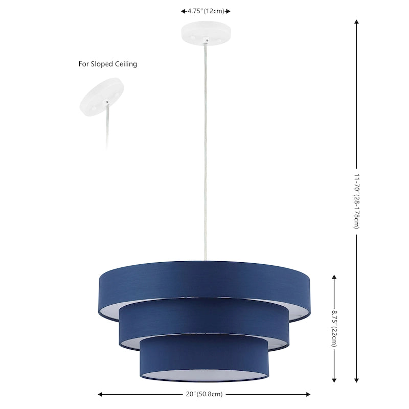 Suspension extensible Matthissa de SAFAVIEH Lighting - 50,8 cm L x 50,8 cm P x 65,8 cm H