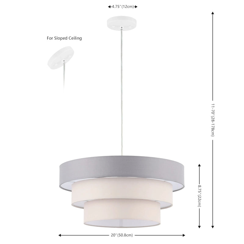 Suspension extensible Matthissa de SAFAVIEH Lighting - 50,8 cm L x 50,8 cm P x 65,8 cm H