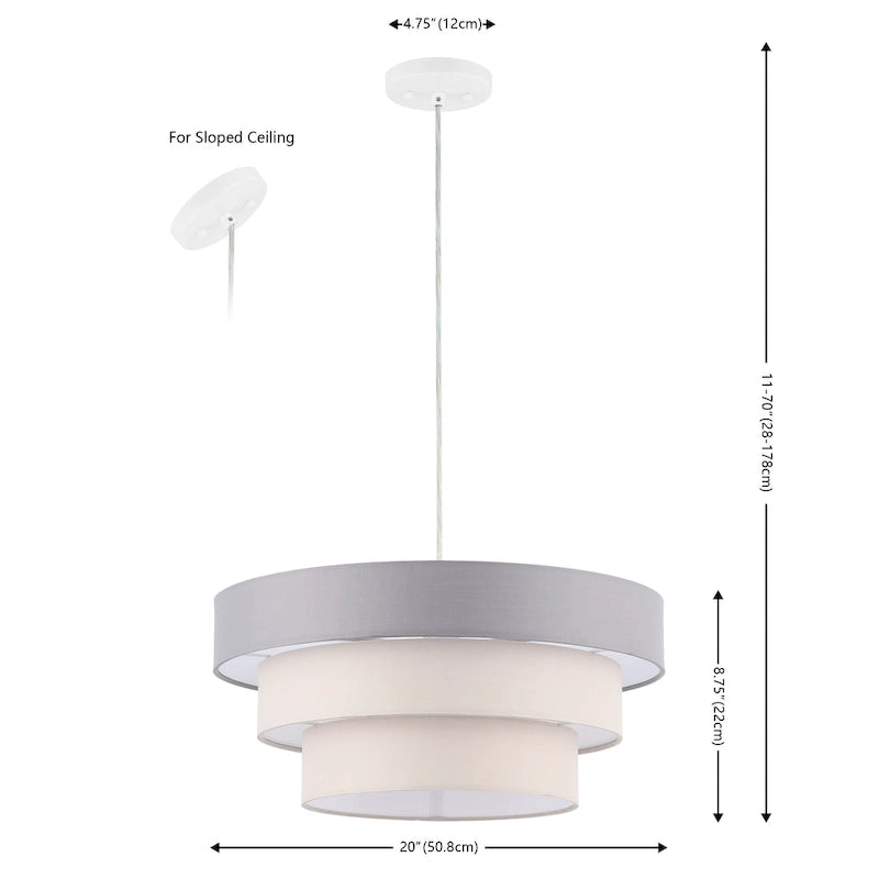 Suspension extensible Matthissa de SAFAVIEH Lighting - 50,8 cm L x 50,8 cm P x 65,8 cm H