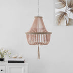 Suspension Kaori de SAFAVIEH Lighting, réglable, 3 lumières, bleue - 16,5 x 16,5 x 29,75 cm - 111,75 cm - 17 cm (L) x 17 cm (P) x 112 cm (H)