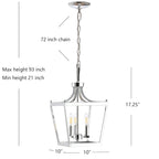 Suspension Soka 3 lumières de SAFAVIEH Lighting - 10 x 10 x 21-93 - 10L x 10P x 93H