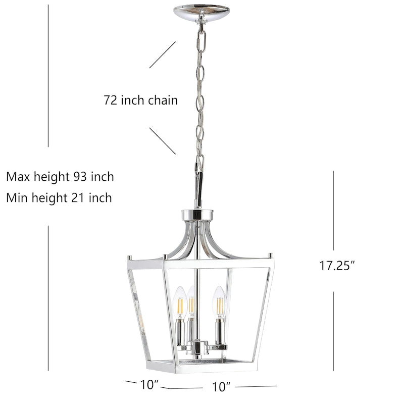 Suspension Soka 3 lumières de SAFAVIEH Lighting - 10 x 10 x 21-93 - 10L x 10P x 93H