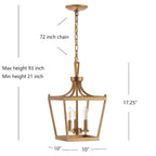Suspension Soka 3 lumières de SAFAVIEH Lighting - 10 x 10 x 21-93 - 10L x 10P x 93H