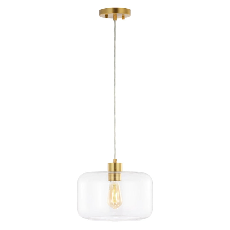 Suspension Dashurie 28 cm (11 po) de SAFAVIEH Lighting - 28 cm (11 po) L x 28 cm (11 po) P x 29 cm (11-83 po) H - Or/Transparent