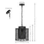 Suspension Gudula 12 de SAFAVIEH Lighting - 12 po L x 12 po P x 78 po H
