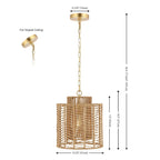 Suspension Gudula 12 de SAFAVIEH Lighting - 12 po L x 12 po P x 78 po H