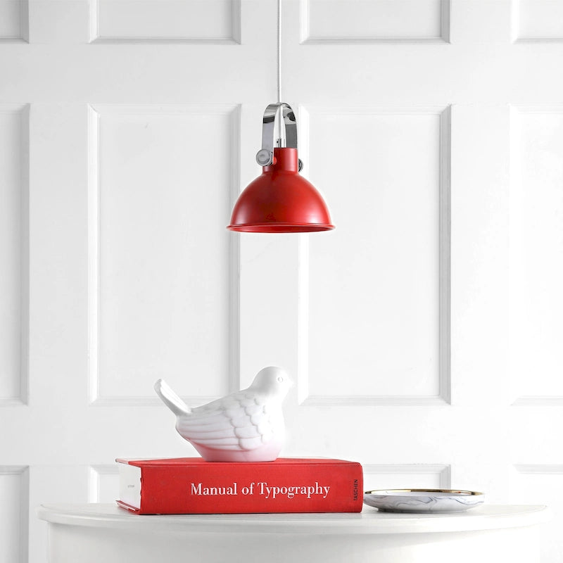 Suspension LED blanche réglable Orhideea de SAFAVIEH Lighting (1 lumière) - 15,9 x 15,9 x 25,4 cm (6 x 6 x 82 cm) - 15,2 x 15,2 x 20,3 cm (6 x 6 x 82 cm)