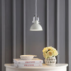 SAFAVIEH Lighting Orhideea Adjustable 1-Light Led White Pendant - 6.25 x6.25 x10-82  - 6Wx6Dx82H