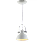 Suspension LED blanche réglable Orhideea de SAFAVIEH Lighting (1 lumière) - 15,9 x 15,9 x 25,4 cm (6 x 6 x 82 cm) - 15,2 x 15,2 x 20,3 cm (6 x 6 x 82 cm)