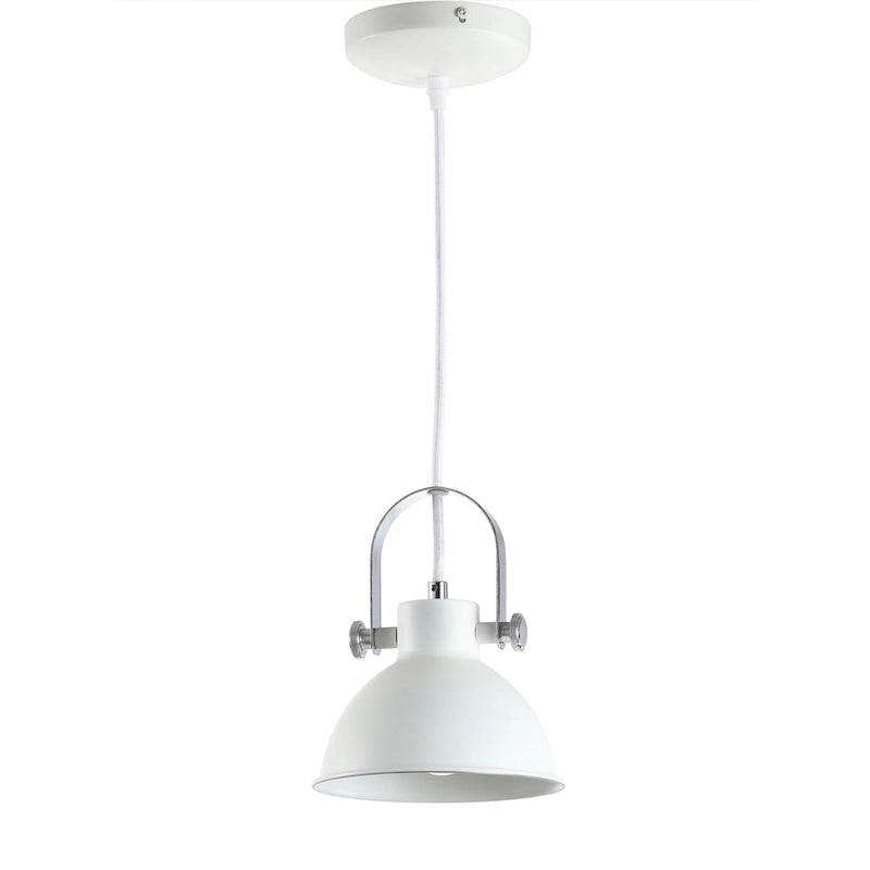 Suspension LED blanche réglable Orhideea de SAFAVIEH Lighting (1 lumière) - 15,9 x 15,9 x 25,4 cm (6 x 6 x 82 cm) - 15,2 x 15,2 x 20,3 cm (6 x 6 x 82 cm)