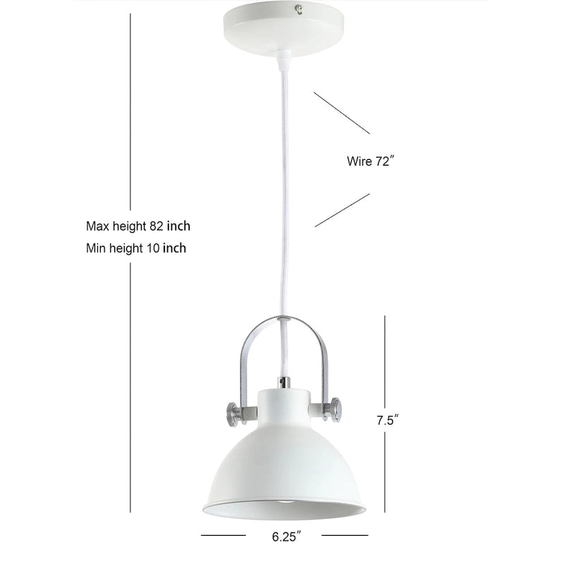 Suspension LED blanche réglable Orhideea de SAFAVIEH Lighting (1 lumière) - 15,9 x 15,9 x 25,4 cm (6 x 6 x 82 cm) - 15,2 x 15,2 x 20,3 cm (6 x 6 x 82 cm)