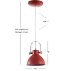 Suspension LED blanche réglable Orhideea de SAFAVIEH Lighting (1 lumière) - 15,9 x 15,9 x 25,4 cm (6 x 6 x 82 cm) - 15,2 x 15,2 x 20,3 cm (6 x 6 x 82 cm)