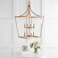 Suspension Ghida 8 lumières de SAFAVIEH Lighting - 20 x 20 x 37,5-109,5 cm - 20 cm L x 20 cm P x 110 cm H