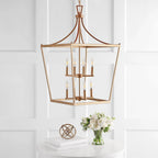 Suspension Ghida 8 lumières de SAFAVIEH Lighting - 20 x 20 x 37,5-109,5 cm - 20 cm L x 20 cm P x 110 cm H