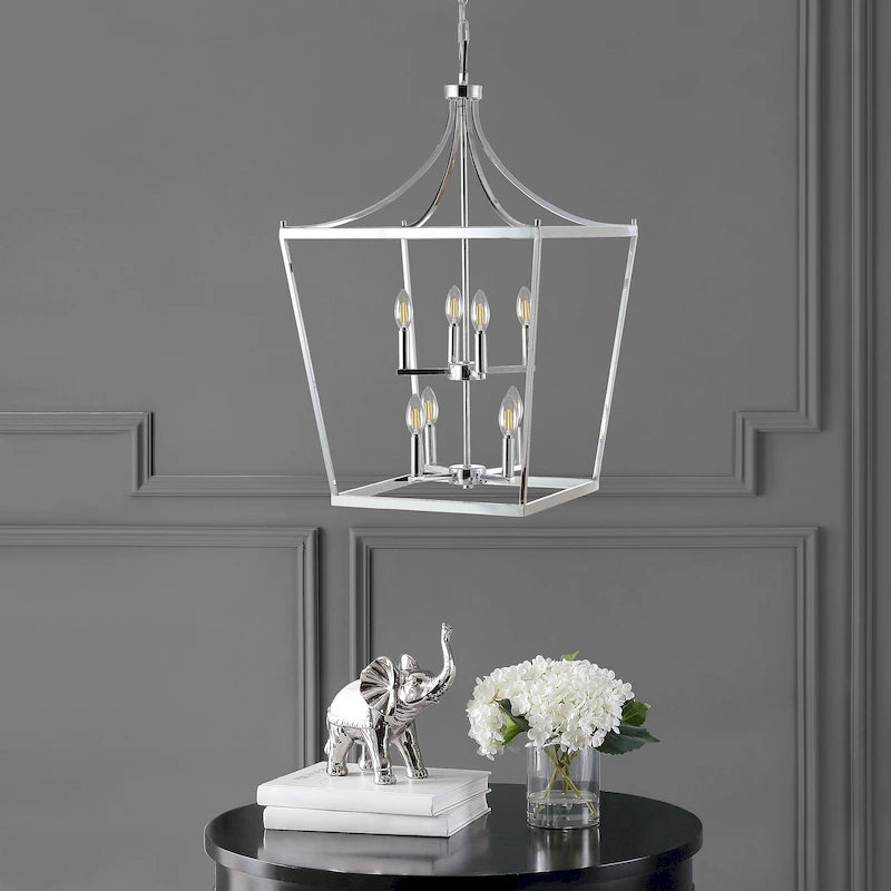 Suspension Ghida 8 lumières de SAFAVIEH Lighting - 20 x 20 x 37,5-109,5 cm - 20 cm L x 20 cm P x 110 cm H