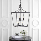 Suspension Ghida 8 lumières de SAFAVIEH Lighting - 20 x 20 x 37,5-109,5 cm - 20 cm L x 20 cm P x 110 cm H