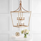 Suspension Ghida 8 lumières de SAFAVIEH Lighting - 20 x 20 x 37,5-109,5 cm - 20 cm L x 20 cm P x 110 cm H