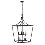 Suspension Ghida 8 lumières de SAFAVIEH Lighting - 20 x 20 x 37,5-109,5 cm - 20 cm L x 20 cm P x 110 cm H