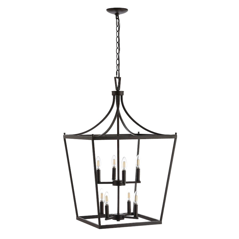 Suspension Ghida 8 lumières de SAFAVIEH Lighting - 20 x 20 x 37,5-109,5 cm - 20 cm L x 20 cm P x 110 cm H