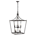 Suspension Ghida 8 lumières de SAFAVIEH Lighting - 20 x 20 x 37,5-109,5 cm - 20 cm L x 20 cm P x 110 cm H