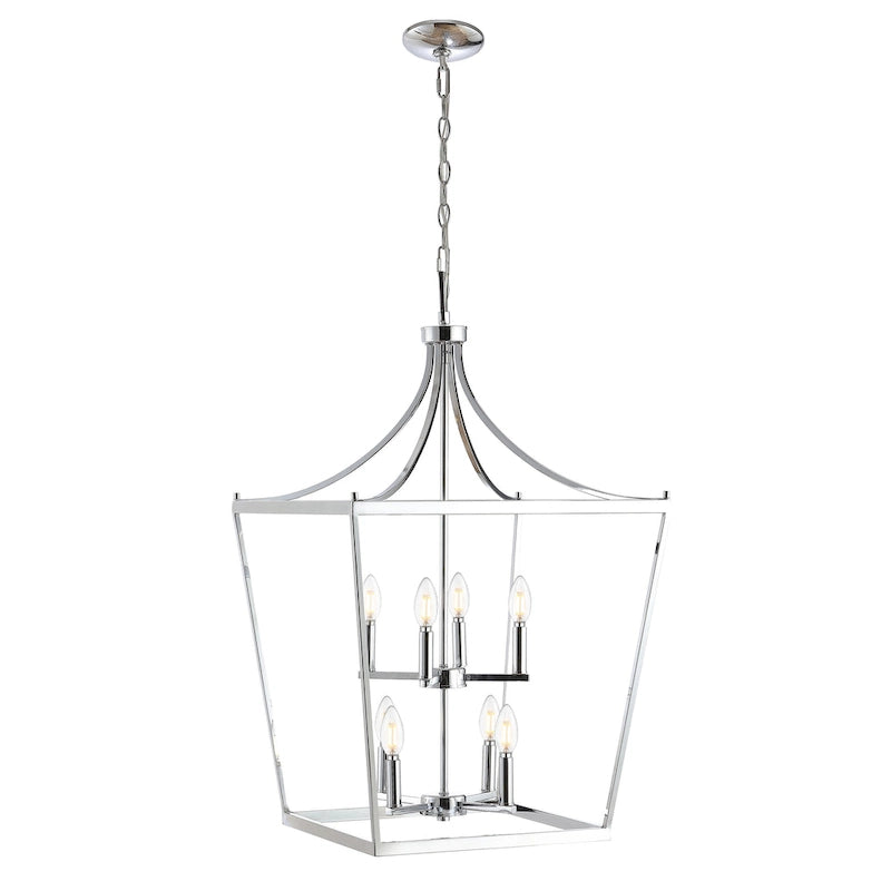 Suspension Ghida 8 lumières de SAFAVIEH Lighting - 20 x 20 x 37,5-109,5 cm - 20 cm L x 20 cm P x 110 cm H