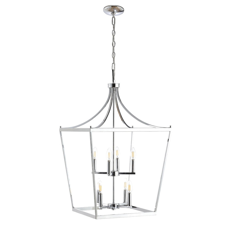 Suspension Ghida 8 lumières de SAFAVIEH Lighting - 20 x 20 x 37,5-109,5 cm - 20 cm L x 20 cm P x 110 cm H