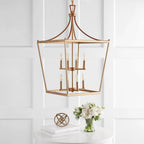 Suspension Ghida 8 lumières de SAFAVIEH Lighting - 20 x 20 x 37,5-109,5 cm - 20 cm L x 20 cm P x 110 cm H