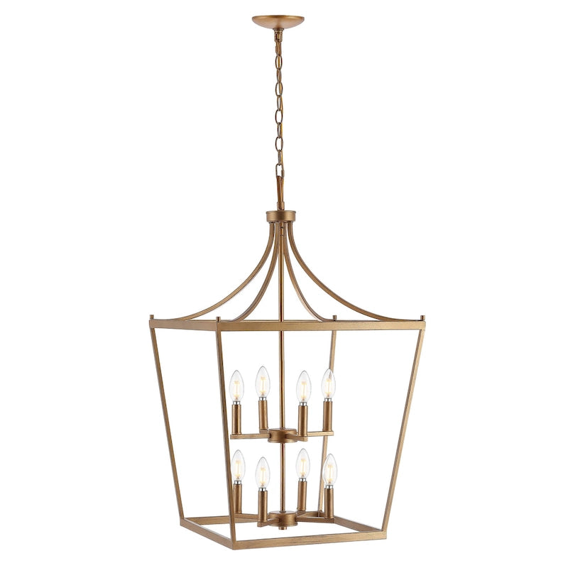 Suspension Ghida 8 lumières de SAFAVIEH Lighting - 20 x 20 x 37,5-109,5 cm - 20 cm L x 20 cm P x 110 cm H