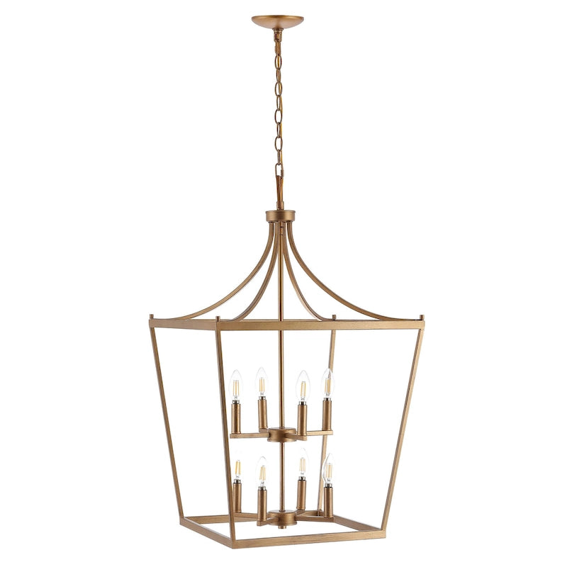 Suspension Ghida 8 lumières de SAFAVIEH Lighting - 20 x 20 x 37,5-109,5 cm - 20 cm L x 20 cm P x 110 cm H