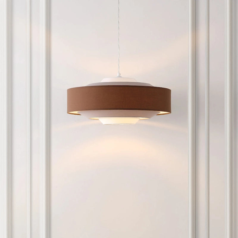SAFAVIEH Lighting Fatme 20  Pendant - 20  x 20  x 11-70  - withD/H - Brown/Beige/White - 20Wx20Dx70H