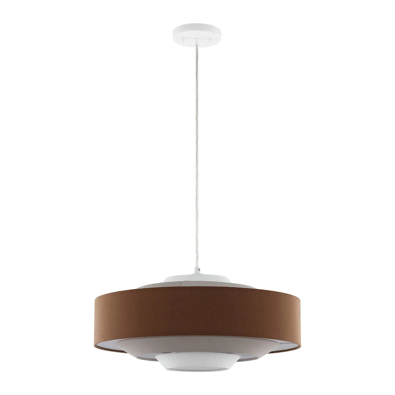 Suspension Fatme 20 de SAFAVIEH Lighting - 20 x 20 x 11-70 - avec profondeur/hauteur - Marron/Beige/Blanc - 20L x 20P x 70H