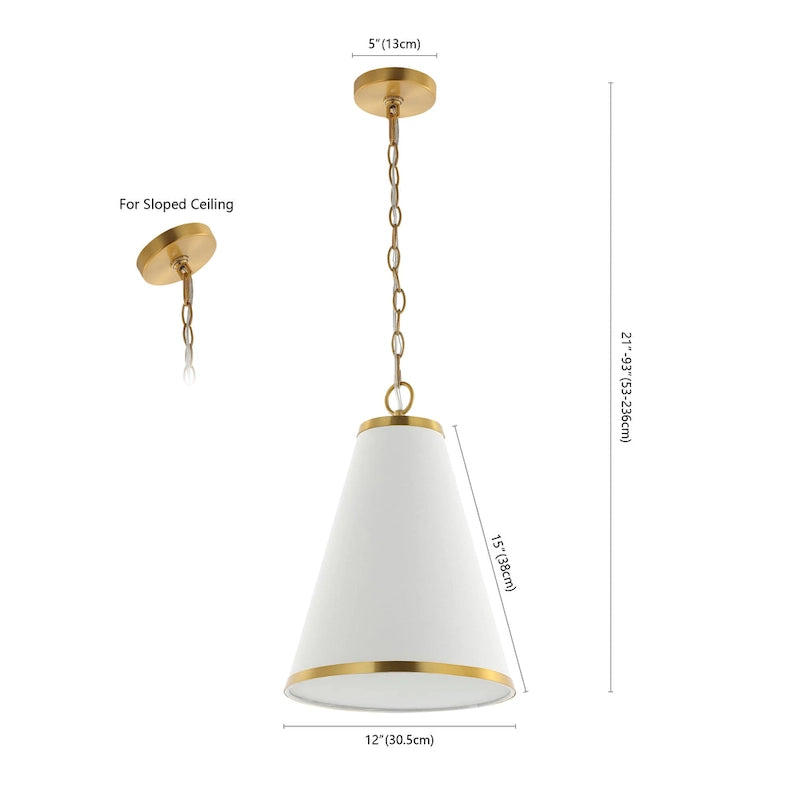 Suspension SAFAVIEH Lighting Utta 30,5 cm (12 po) - 30,5 cm (12 po) L x 30,5 cm (12 po) P x 54,5 cm (21,93 po) H - Or - 30,5 cm (12 po) L x 30,5 cm (12 po) P x 24,5 cm (93 po) H