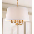SAFAVIEH Lighting Anika Adjustable 4-Light Gold/ White Pendant - 22 x22 x23-93  - Gold/White - 22Wx22Dx93H