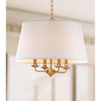 SAFAVIEH Lighting Anika Adjustable 4-Light Gold/ White Pendant - 22 x22 x23-93  - Gold/White - 22Wx22Dx93H