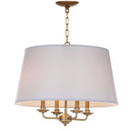 Suspension réglable 4 lumières Anika de SAFAVIEH Lighting, or et blanc - 22 x 22 x 23 cm - Or et blanc - 22 x 22 x 93 cm (L x P x H)